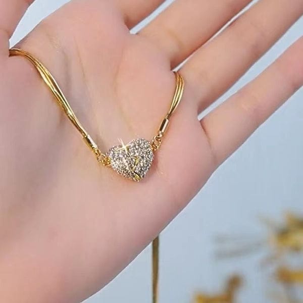 Magnetic Heart Necklace (24k Gold Plated)