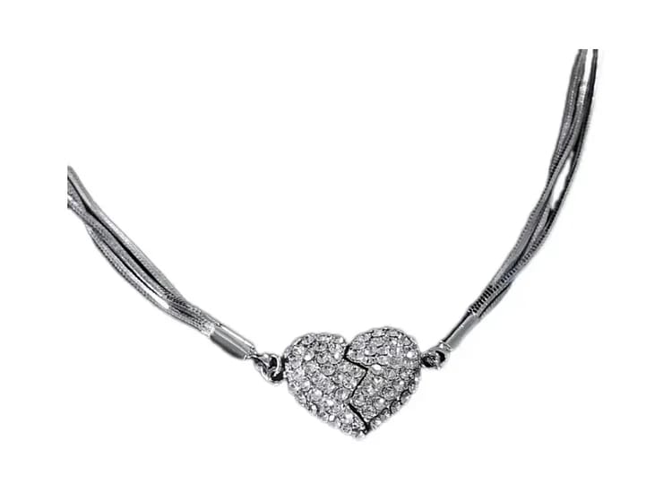 Magnetic Heart Necklace (24k Gold Plated)