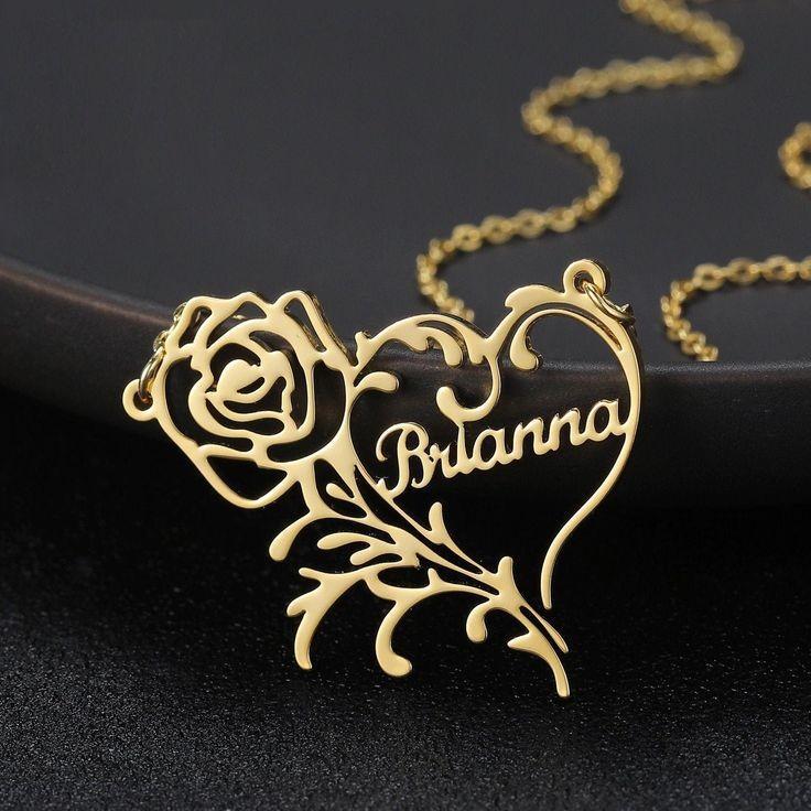 Flower Name Necklace