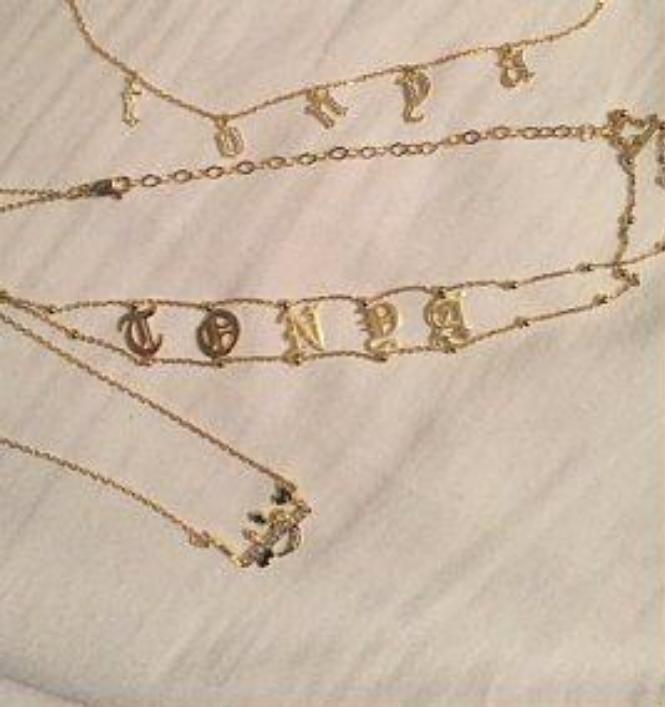 Personalized Double Chain Choker Necklace