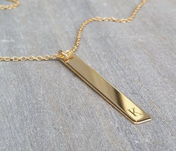 Name Plate Necklace (Vertical)