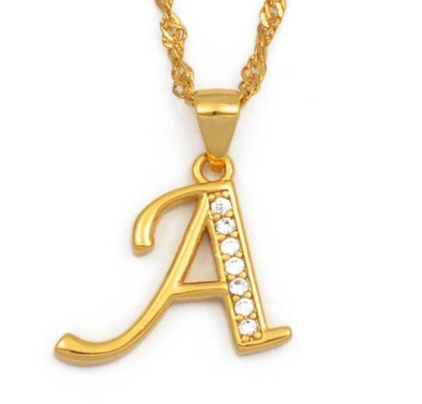 Personalized Alphabet Zircon Necklace