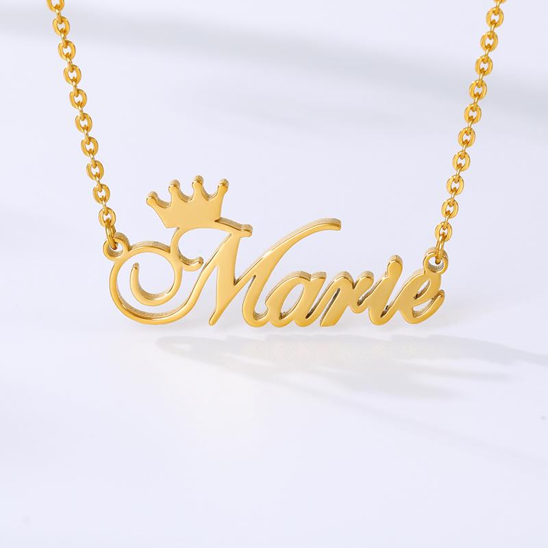 Crown Name Necklace