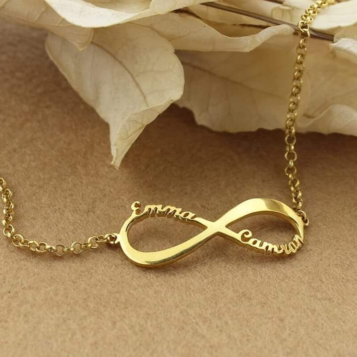 Infinity Sign Couple Name Necklace