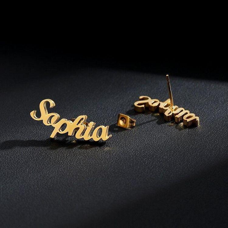 Personalized Sticky Name Earrings