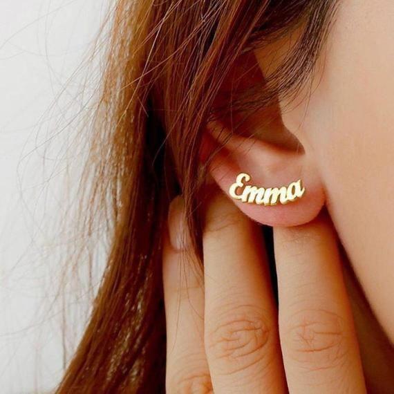 Personalized Sticky Name Earrings