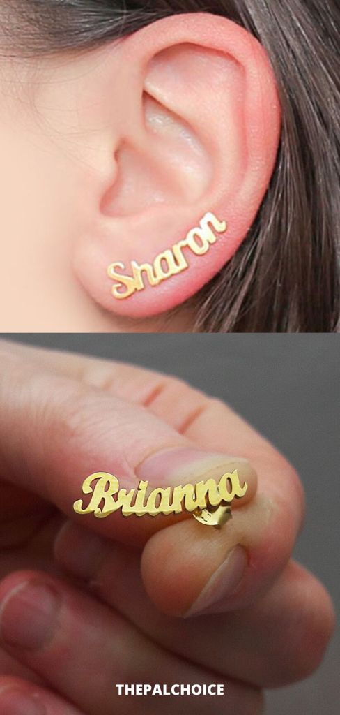 Personalized Sticky Name Earrings