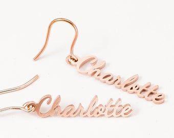 Personalized Drop Name Earrings