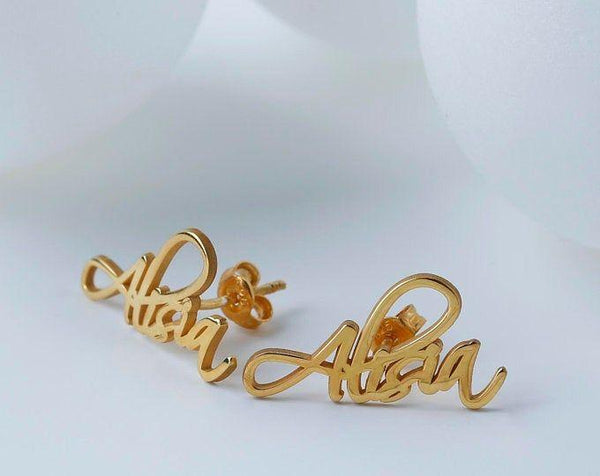 Personalized Sticky Name Earrings