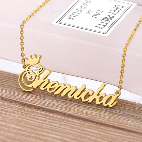 Crown Name Necklace