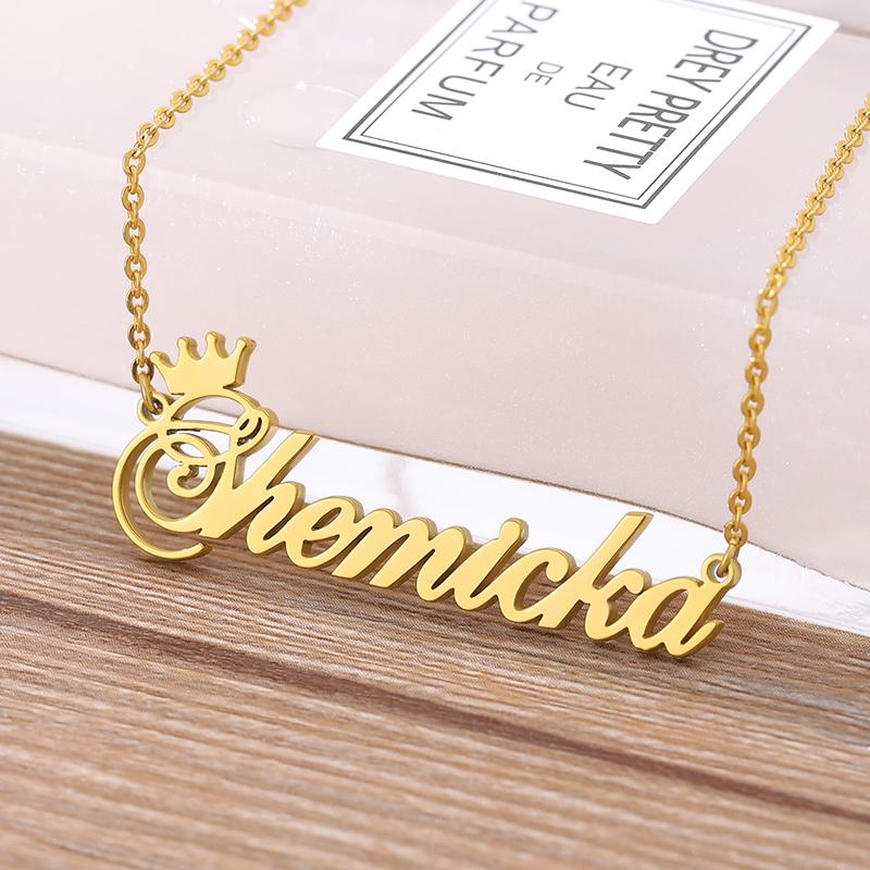 Crown Name Necklace