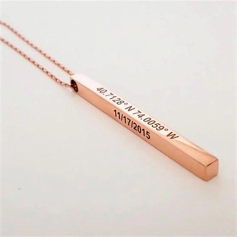 Engraving Bar Necklace