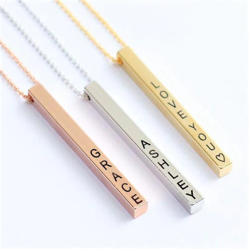 Engraving Bar Necklace