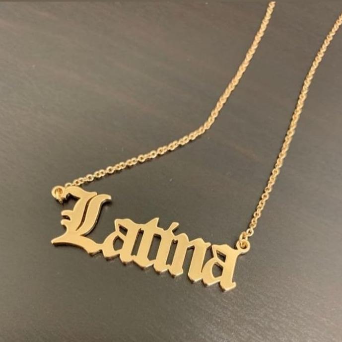 Personalize Name Necklace (greek font)