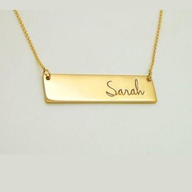 Name Plate Necklace (Horizontal)