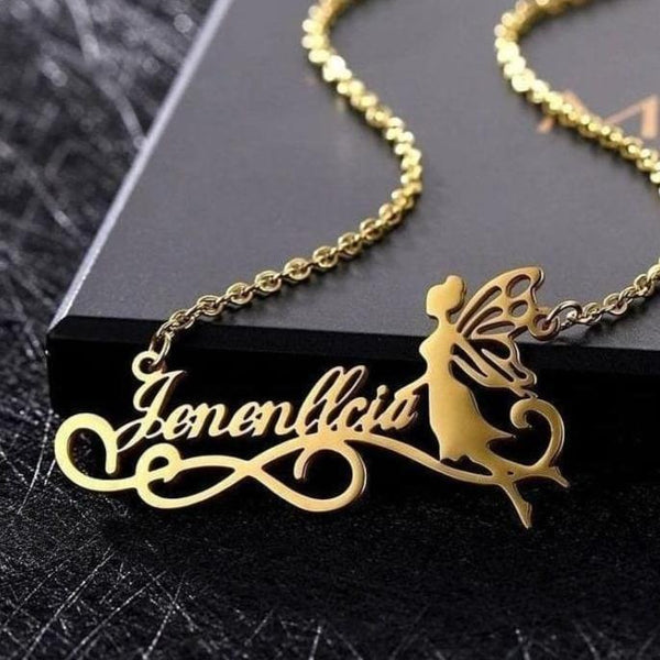 Angel Single Name Necklace