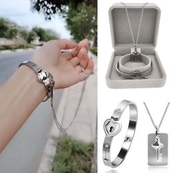 Forever Love Lock & Key Couple Bracelet (Latest Fashion)