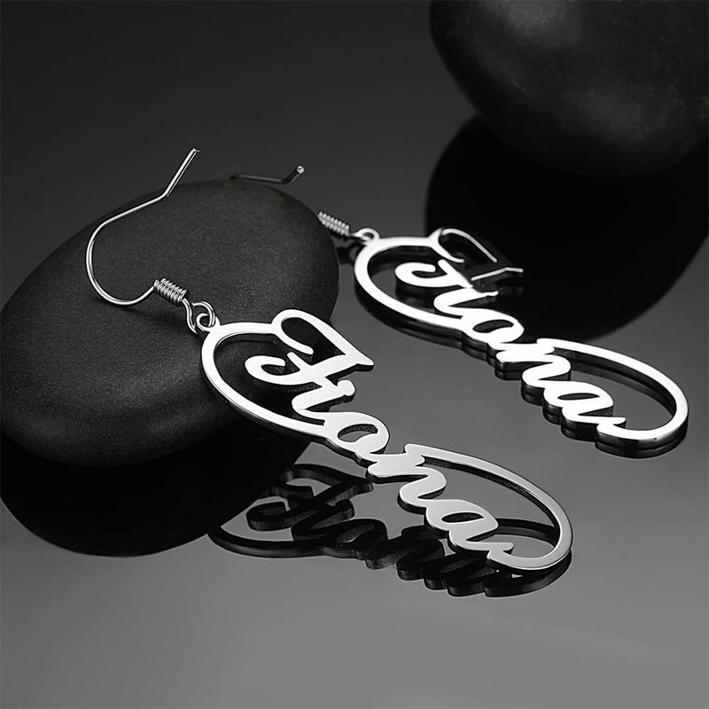 Infinity Name Earrings