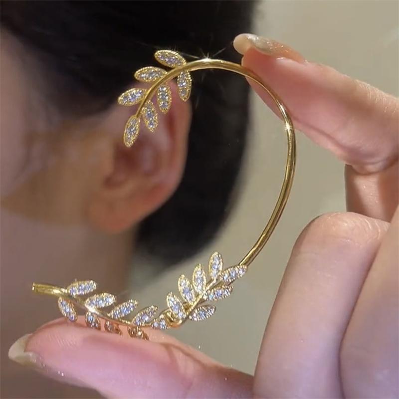 Diamond Leaf Ear Cuffs