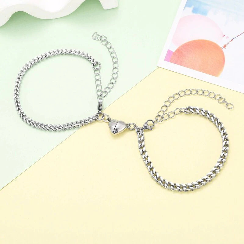 Couple Magnet Heart Bracelet