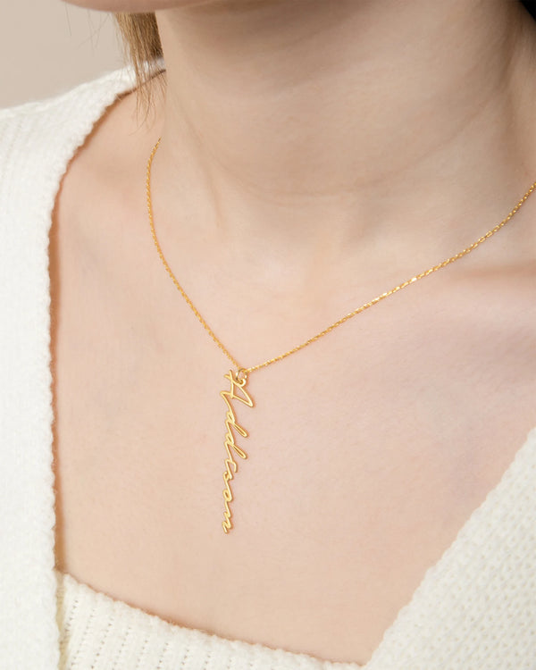 Vertical Name Necklace