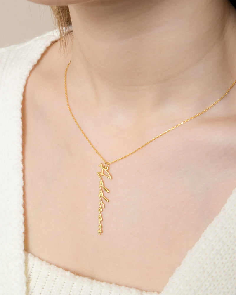 Vertical Name Necklace