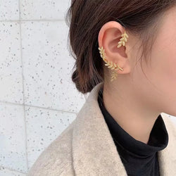 Diamond Leaf Ear Cuffs