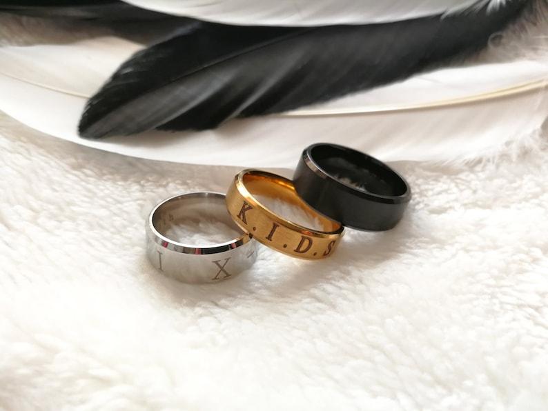 His Always | Her Forever Pure Titanium Stainless Rings with inside names