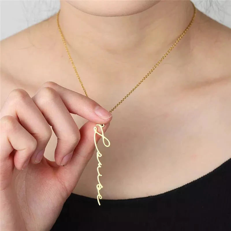 Vertical Name Necklace