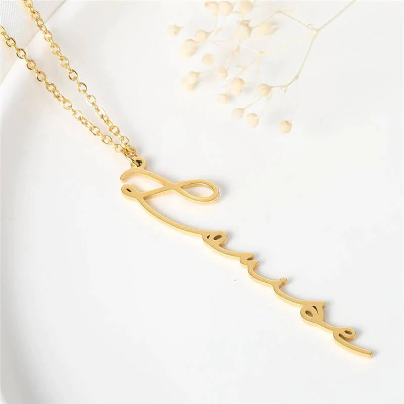 Vertical Name Necklace